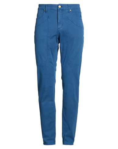 Man Pants Blue Size 30 Cotton, Lyocell, Elastane