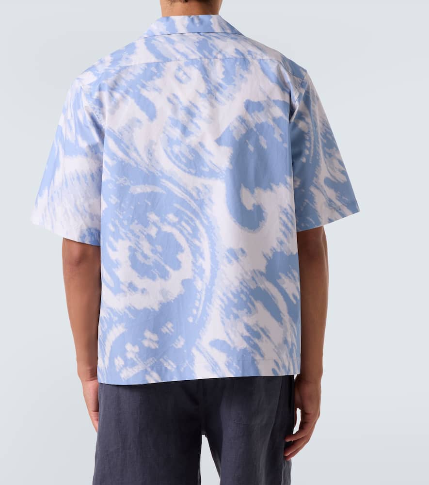 Printed cotton bowling shirt