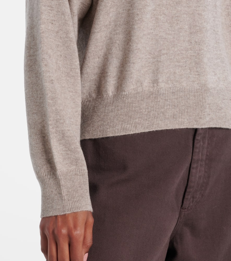 Wool and cashmere polo sweater