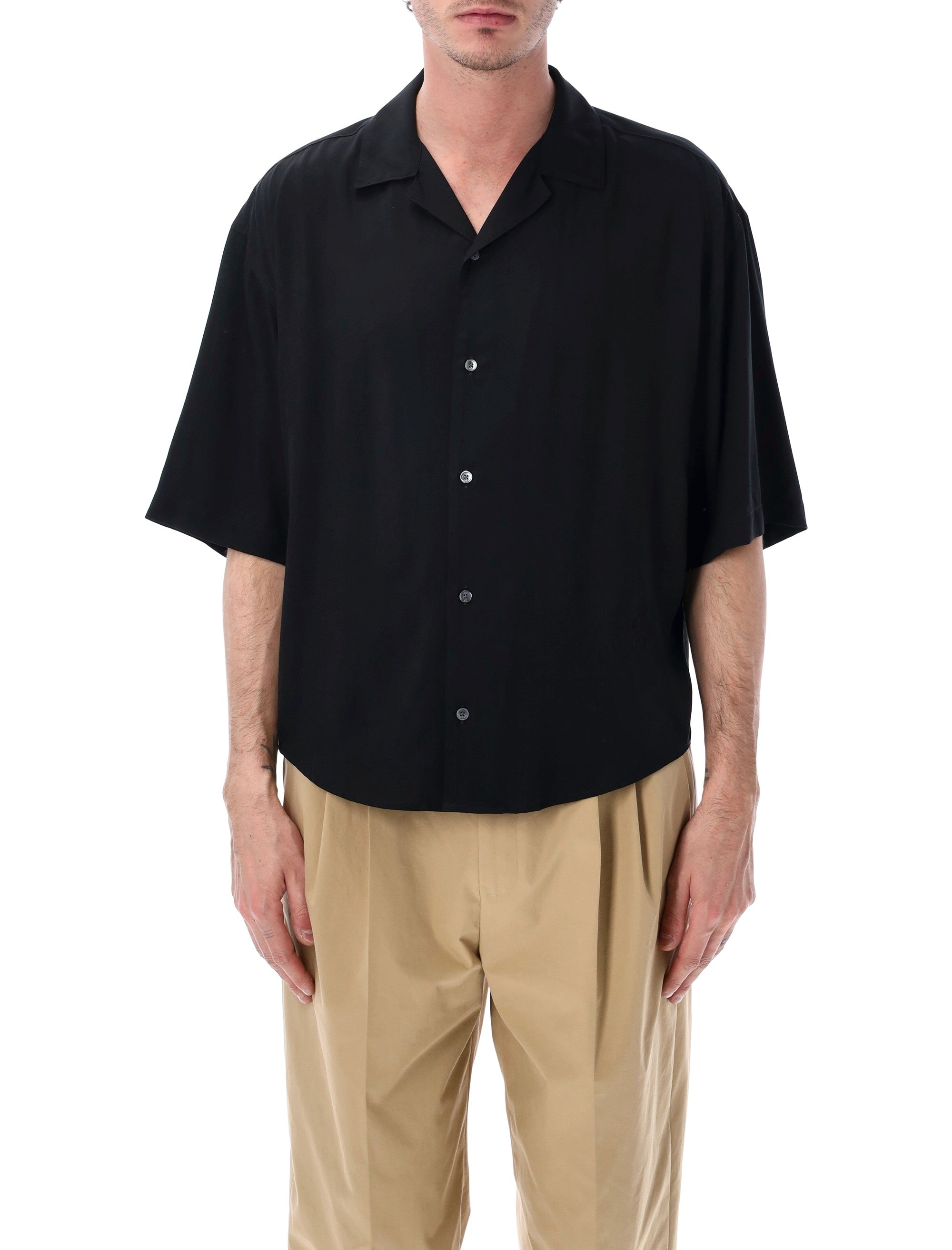 Short Sleeve Embroidered Boxy Shirt