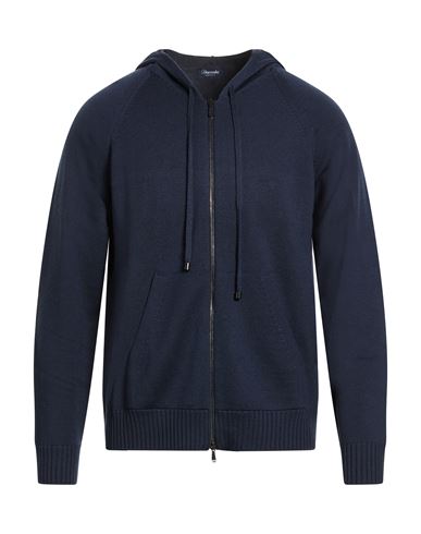 Man Cardigan Blue Size 36 Merino Wool