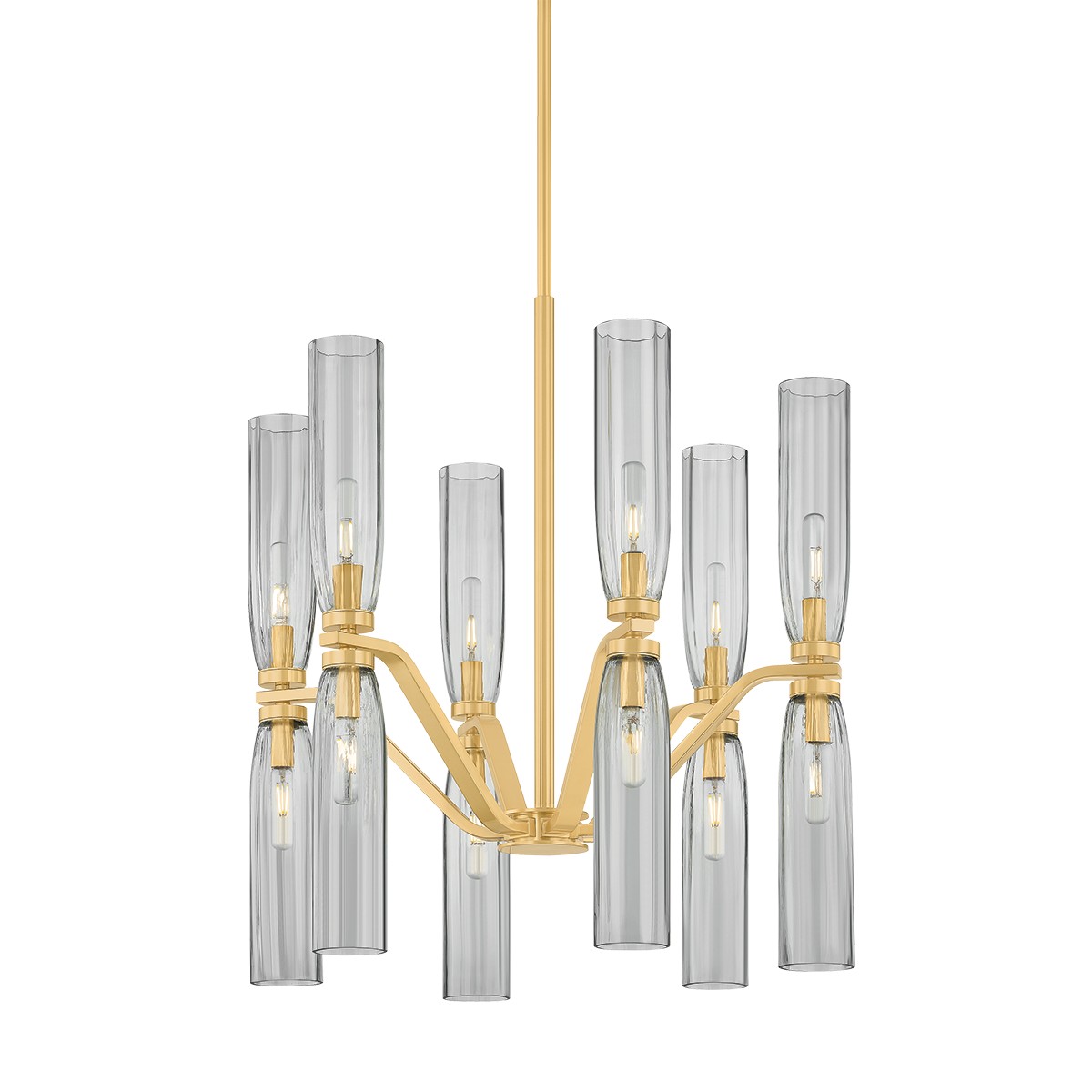 Aged Brass Chandelier from the Harpswell Collection