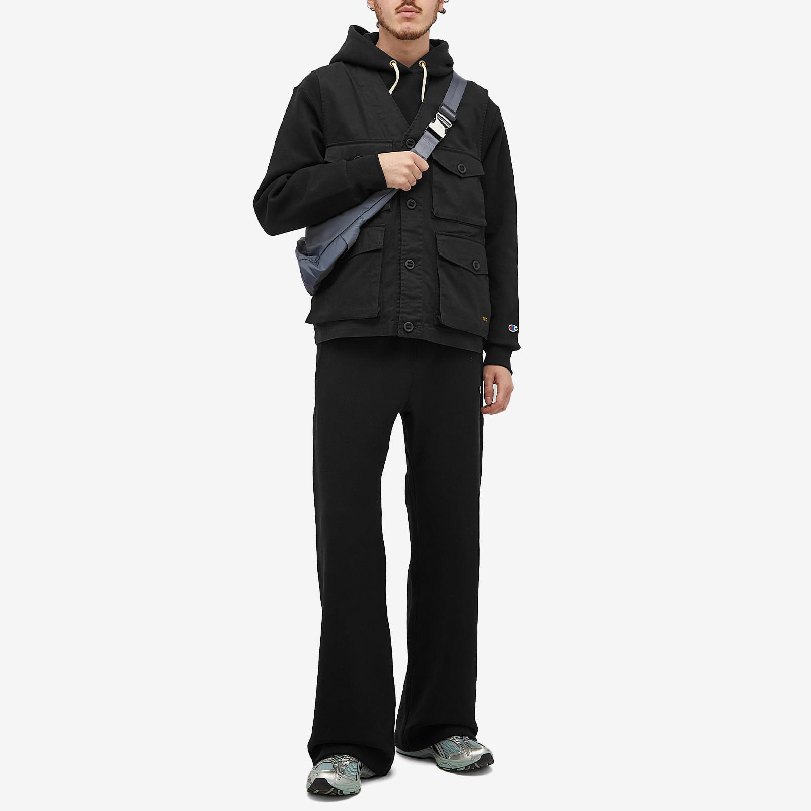 Men's Classic Straight Hem Sweat Pants in Black