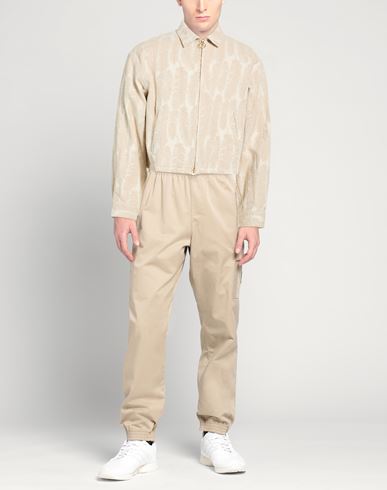 Man Denim outerwear Beige Size 4 Cotton