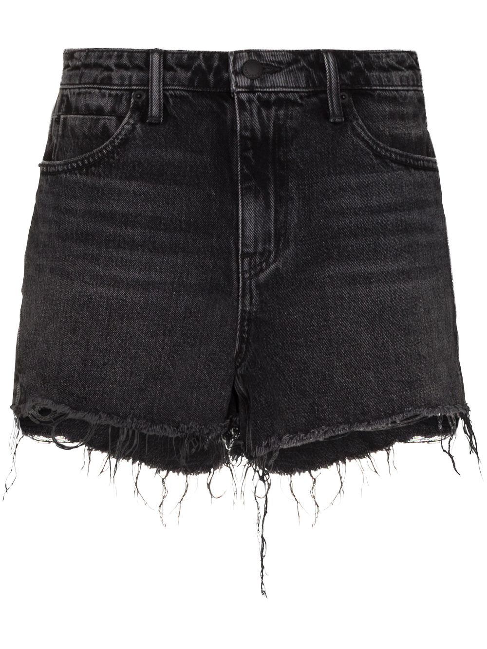 Raw-hem denim shorts - Black