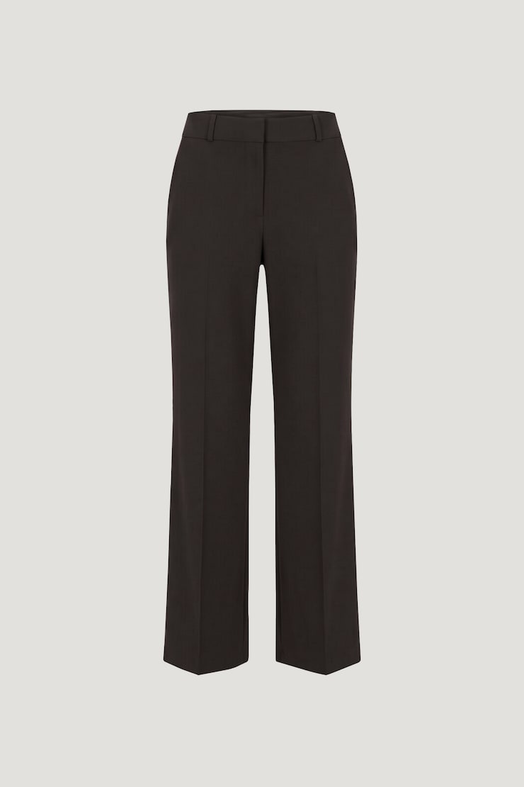 Camelia Crepe Straight Leg Pants - Brown - Women Clothing