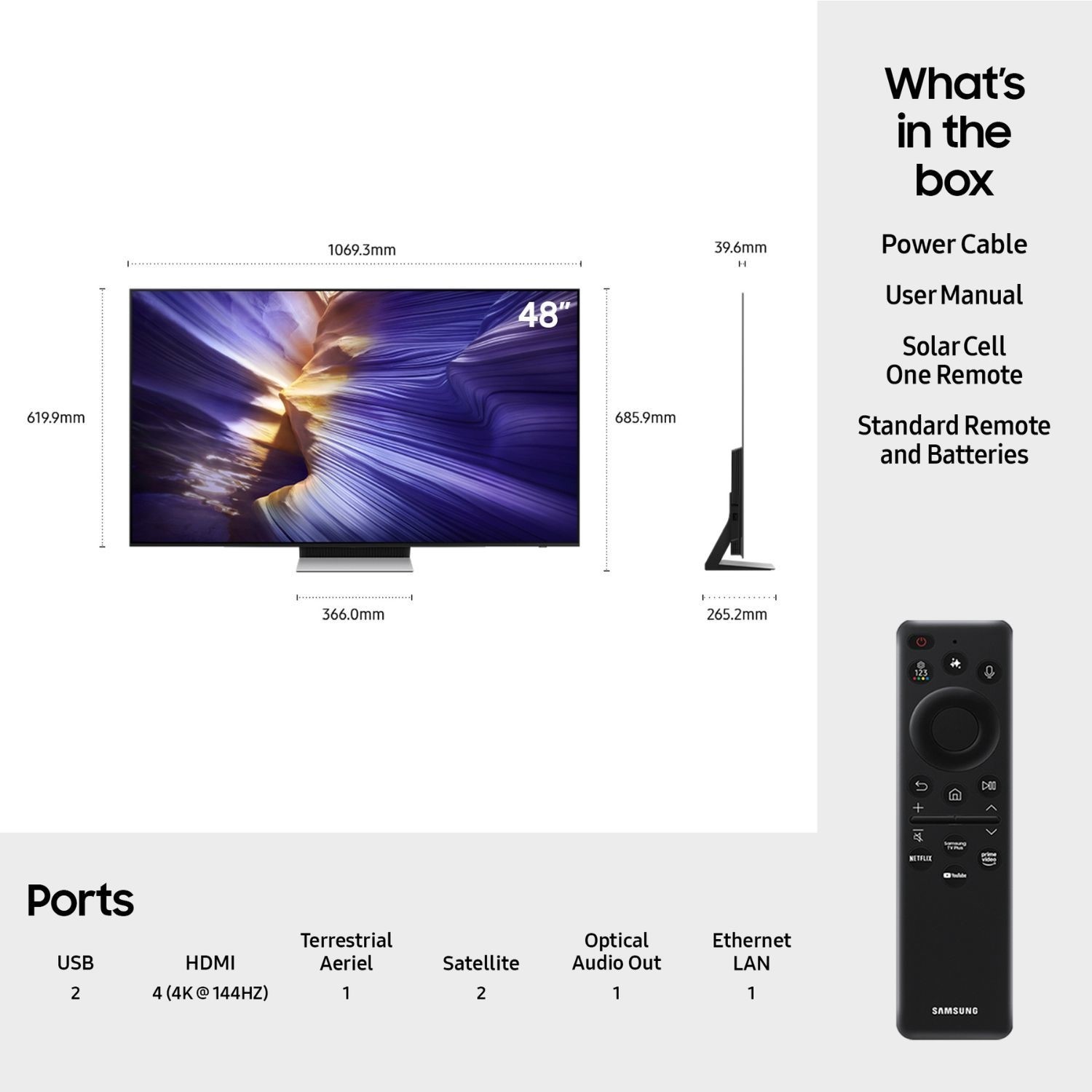 Samsung QE55S90FAEXXU 55 OLED 4K Ultra HD HDR Smart TV with Tizen O
