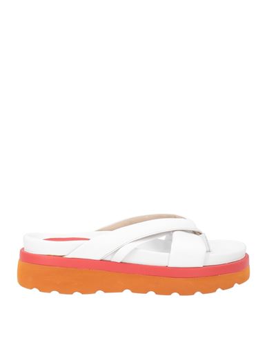 Woman Thong sandal White Size 10 Leather