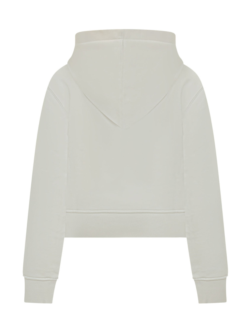 Palm Angels - cropped hooded top ribbed cuff