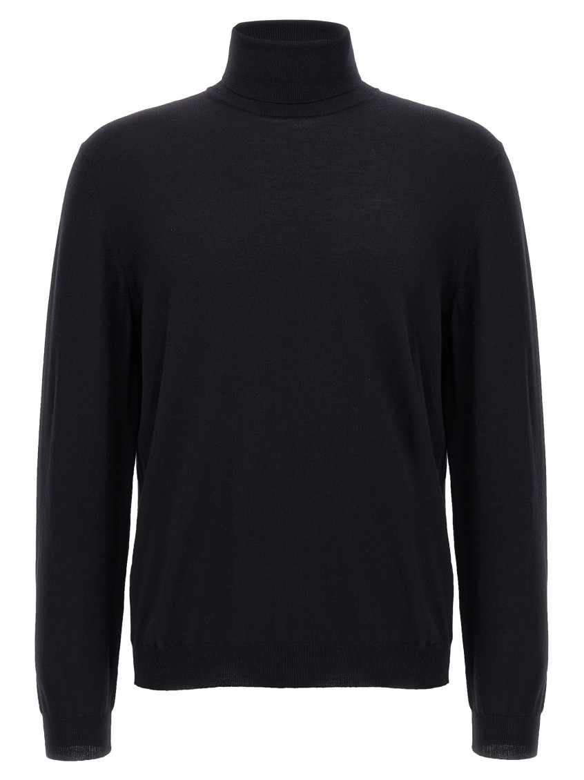 Blue Wool turtleneck sweater