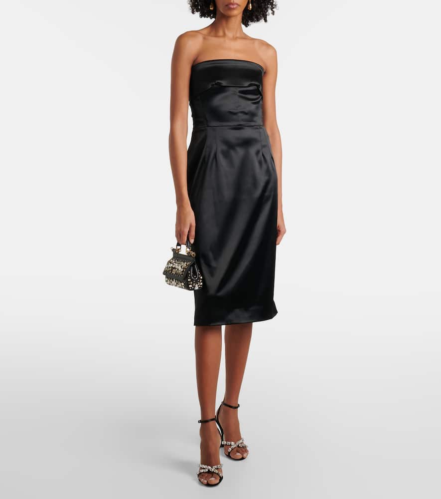 Satin bustier dress