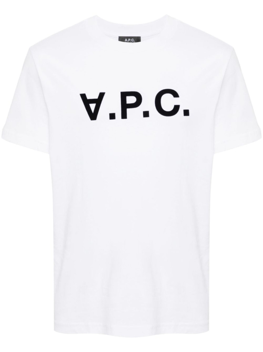 A. P.C.-Grand Vpc T-Shirts Bianco-Uomo