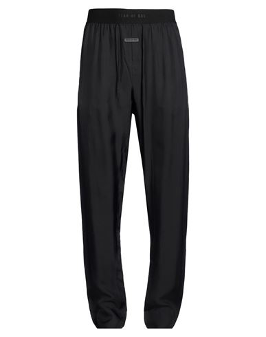 Man Pants Black Size M Viscose, Silk