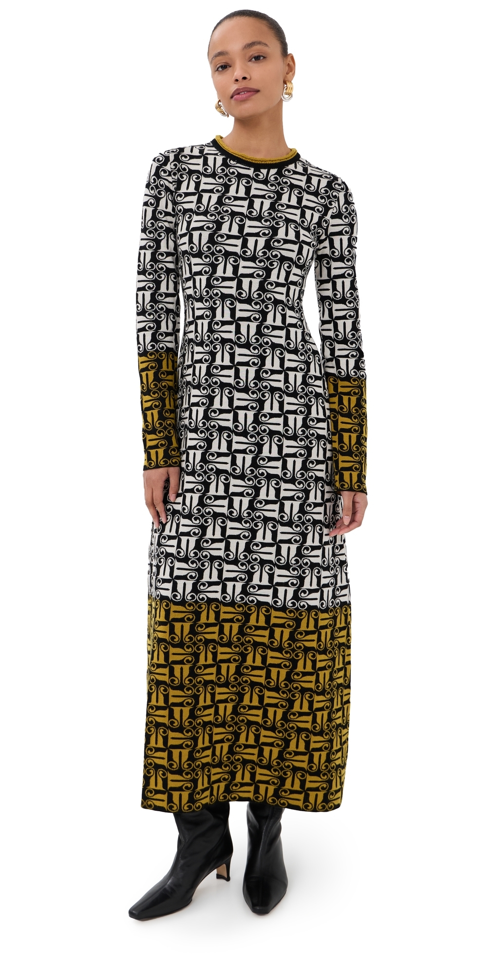 Knit Swing Dress Ecru
