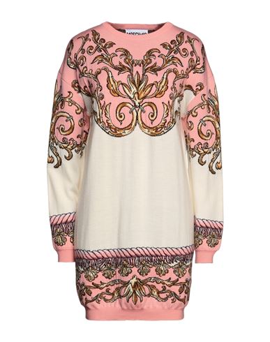 Woman Mini dress Pink Size 6 Virgin Wool