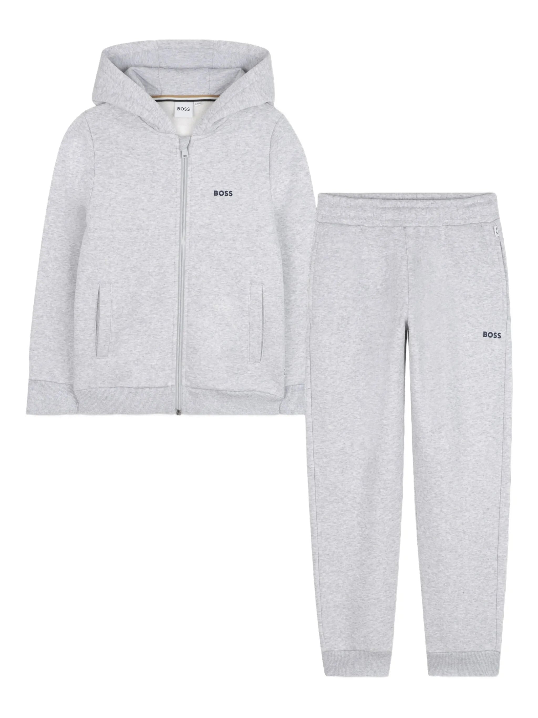 Boys' Zip-Up Hooded Top with Cuffed Bottoms