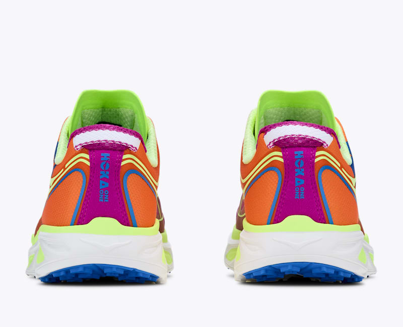HOKA Huaka Pro Shoes in Fuchsia/Neon Yuzu