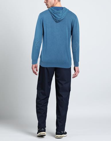 Cashmere Company Man Cardigan Azure Size 46 Cotton