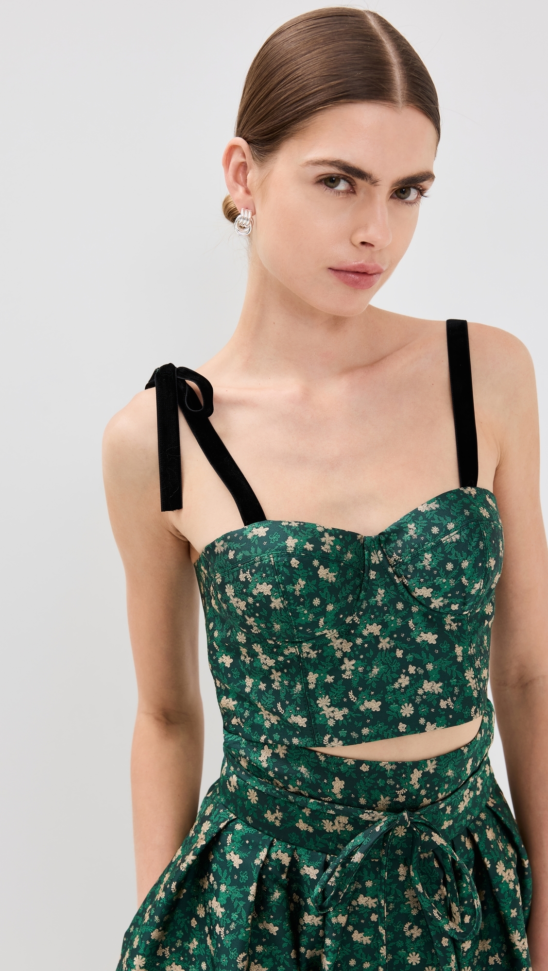 Bustino Top Dark Green