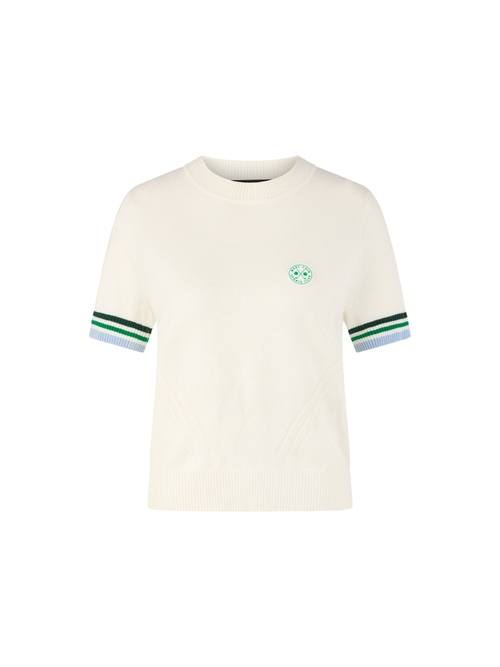 Marc Cain ‘Rethink Together’ short-sleeved jumper, white, 34 N