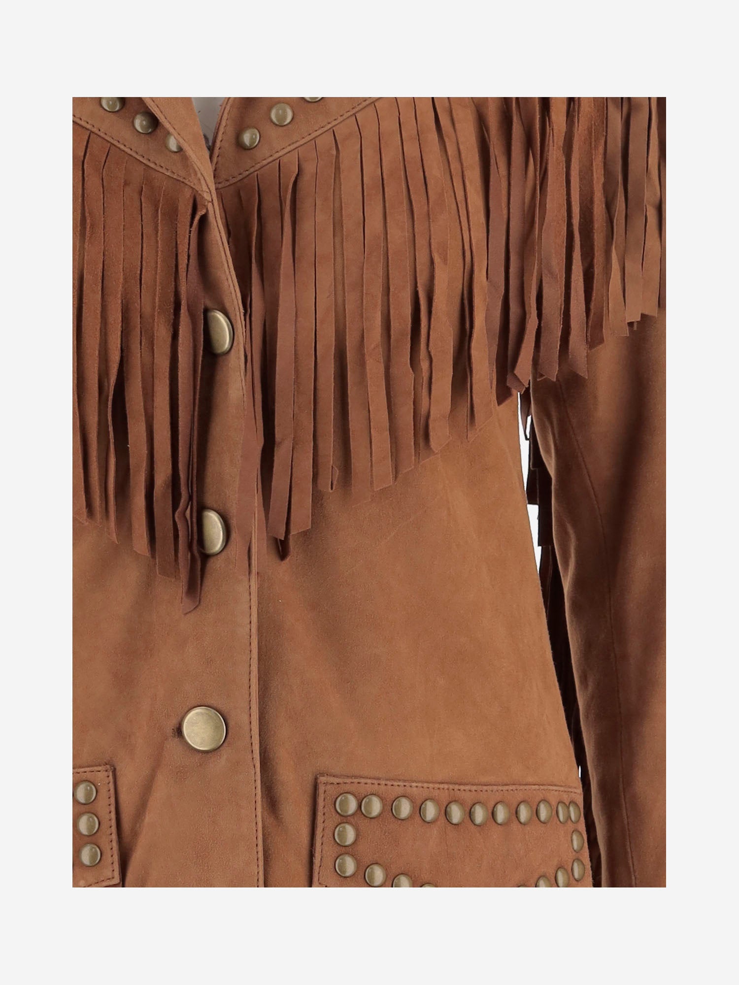 Ungewöhnliche Jacke aus Wildleder mit Fransen