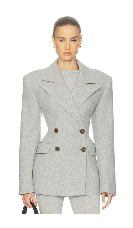 Helsa Italian Wool Blend Blazer in Light Heather Grey - Grey. M also in XS, XXS, S
