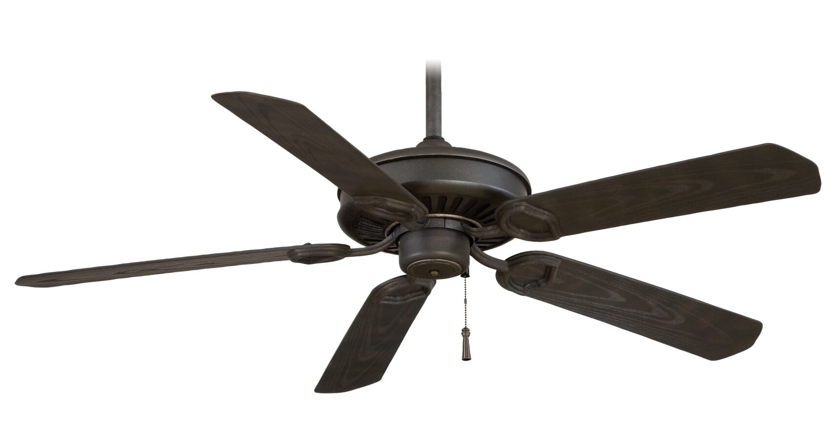 Black Iron W Aged Iron Accents 54" Ceiling Fan from the Sundowner Collection