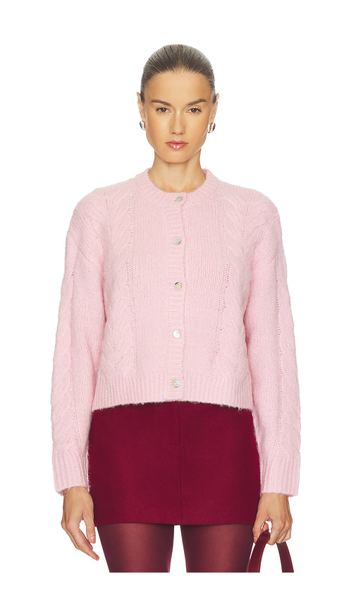 Line & Dot Melba Cardigan in Pink. S. Also in L