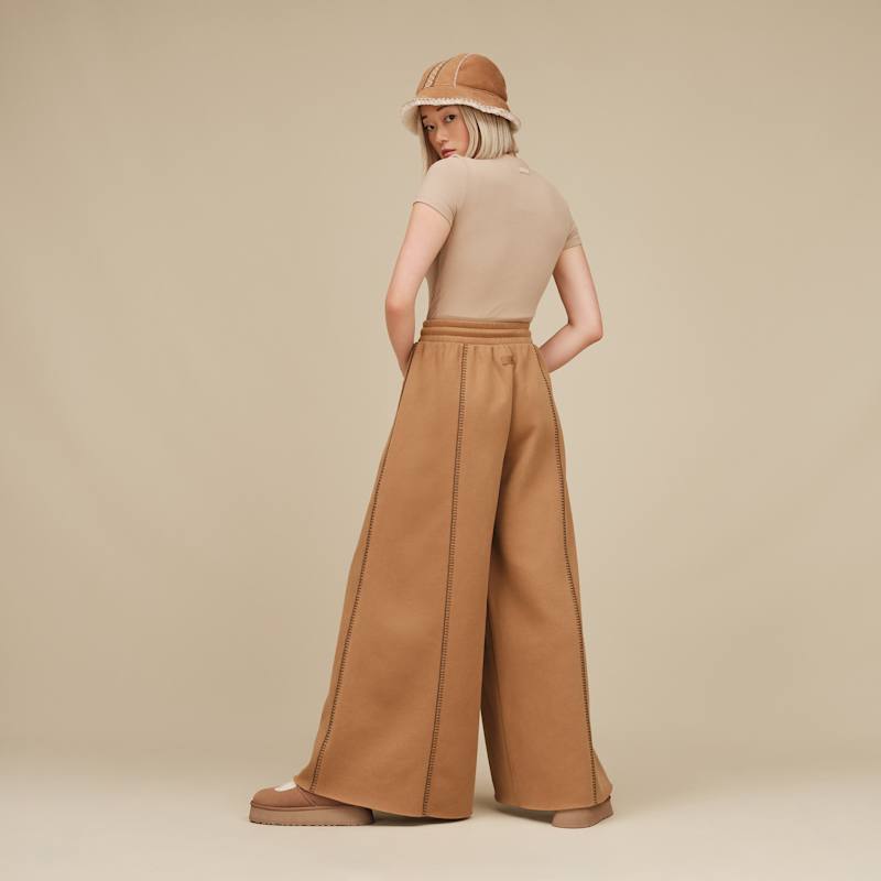 ® Women's Classic Wide Leg Pant Cotton Blend Pants in Chestnut