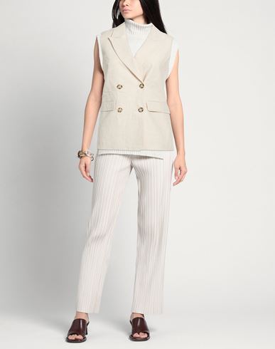 Woman Blazer Beige Size 8 Linen