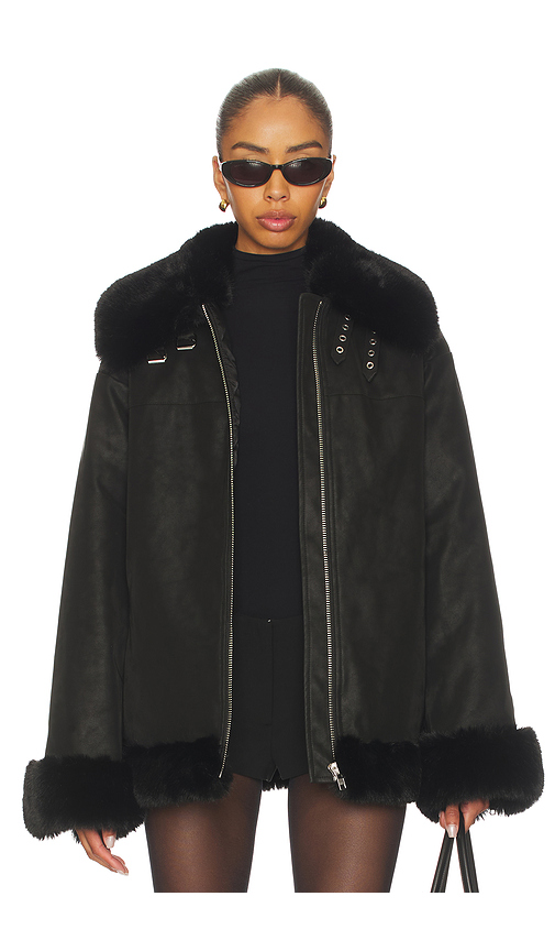 Lovers and Friends Helly Faux Leather Jacket in Black. XS also in