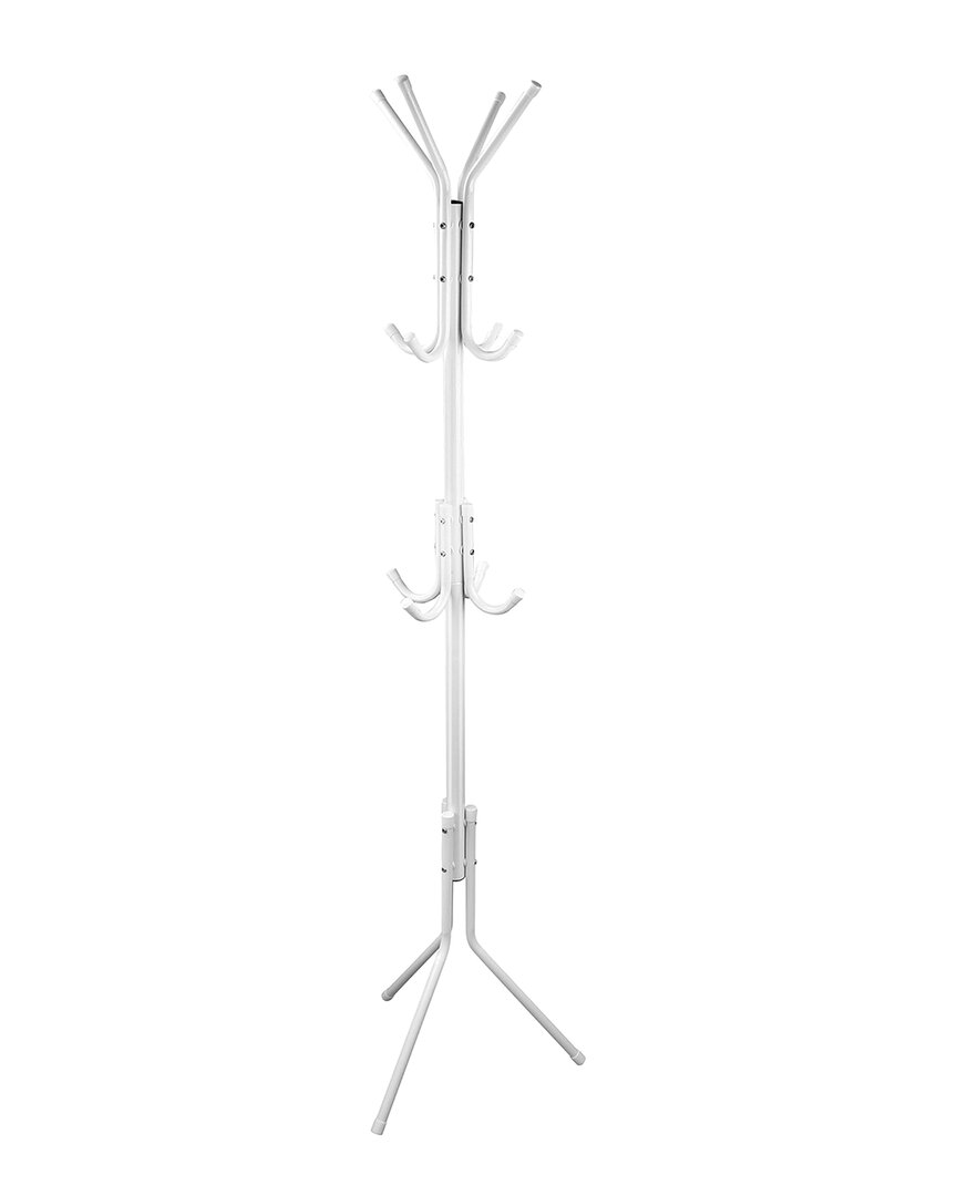White Coat Rack Organizer