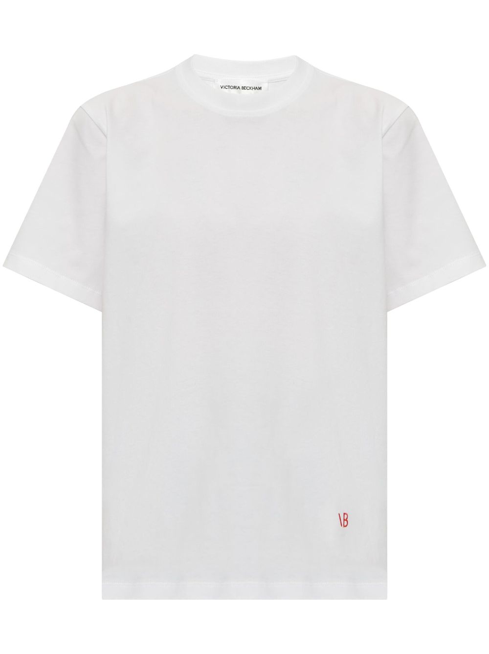 Logo-embroidered cotton T-shirt - White