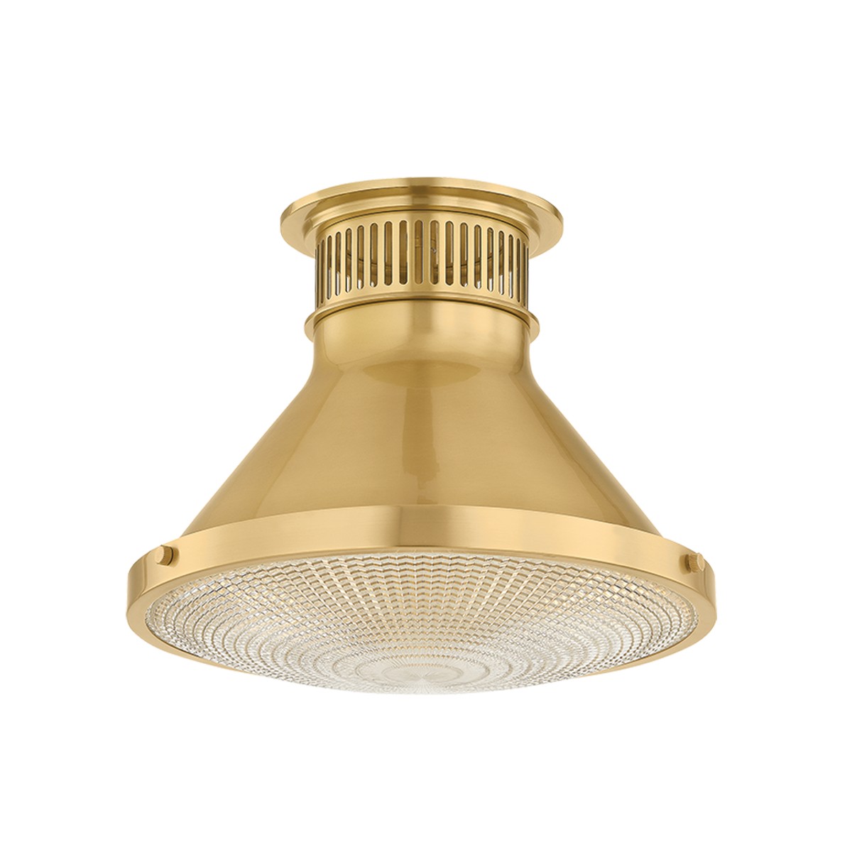 Aged Brass Flush Mount from the Highclere Collection