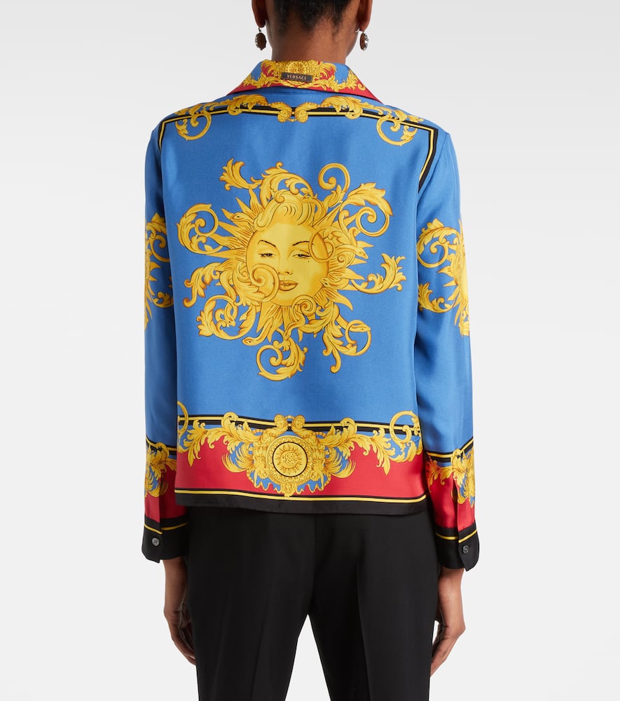 Printed silk twill shirt