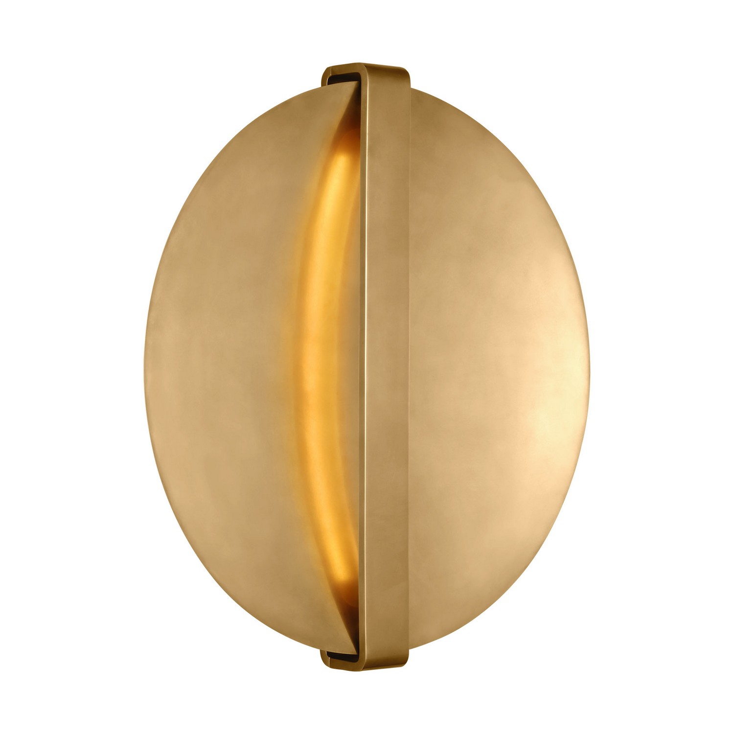 Natural Brass LED Wall Sconce from the Cymbal Collection