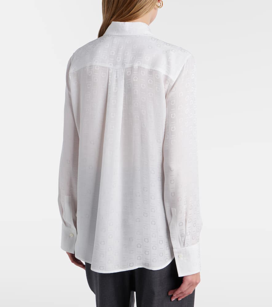 Gancini silk crêpe shirt