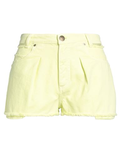 Denim Woman Denim shorts Lime green Size 26 Cotton