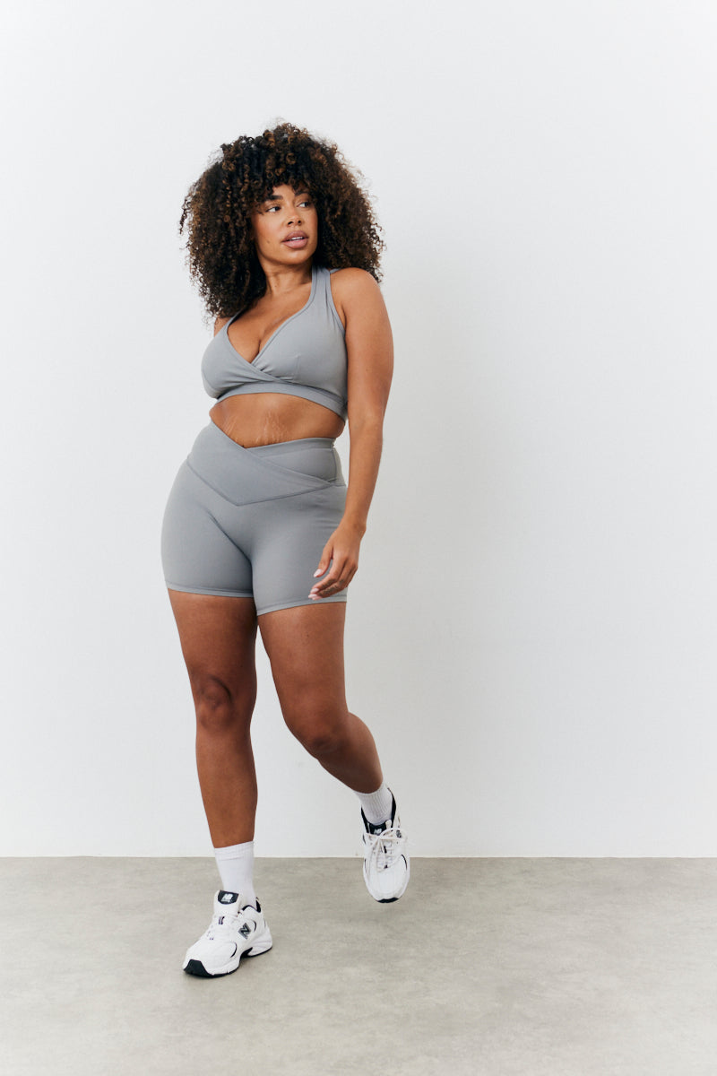 Soft Touch Cross Over Waist Cycling Shorts