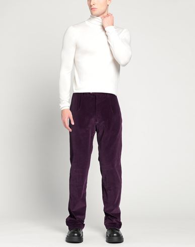 Man Pants Dark purple Size 34 Synthetic fibers