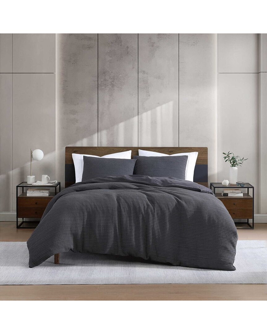 KCNY Solid Waffle Duvet Set
