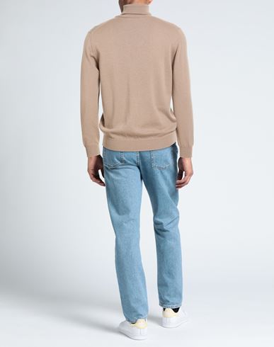 Man Turtleneck Beige Size 40 Cashmere