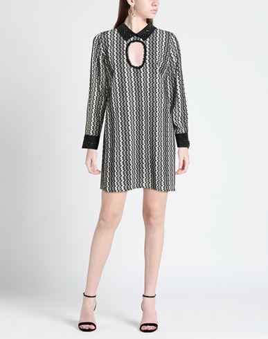 Woman Mini dress Black Size L Cotton, Polyester