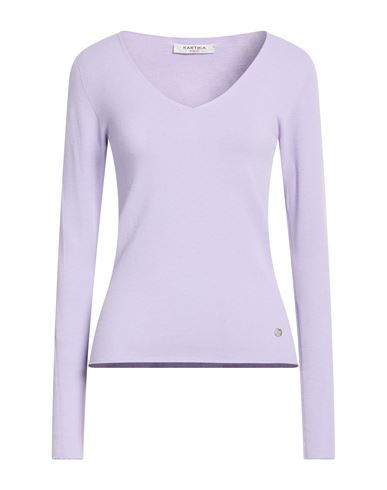 Knit Woman Sweater Lilac Size S Viscose, Polyamide