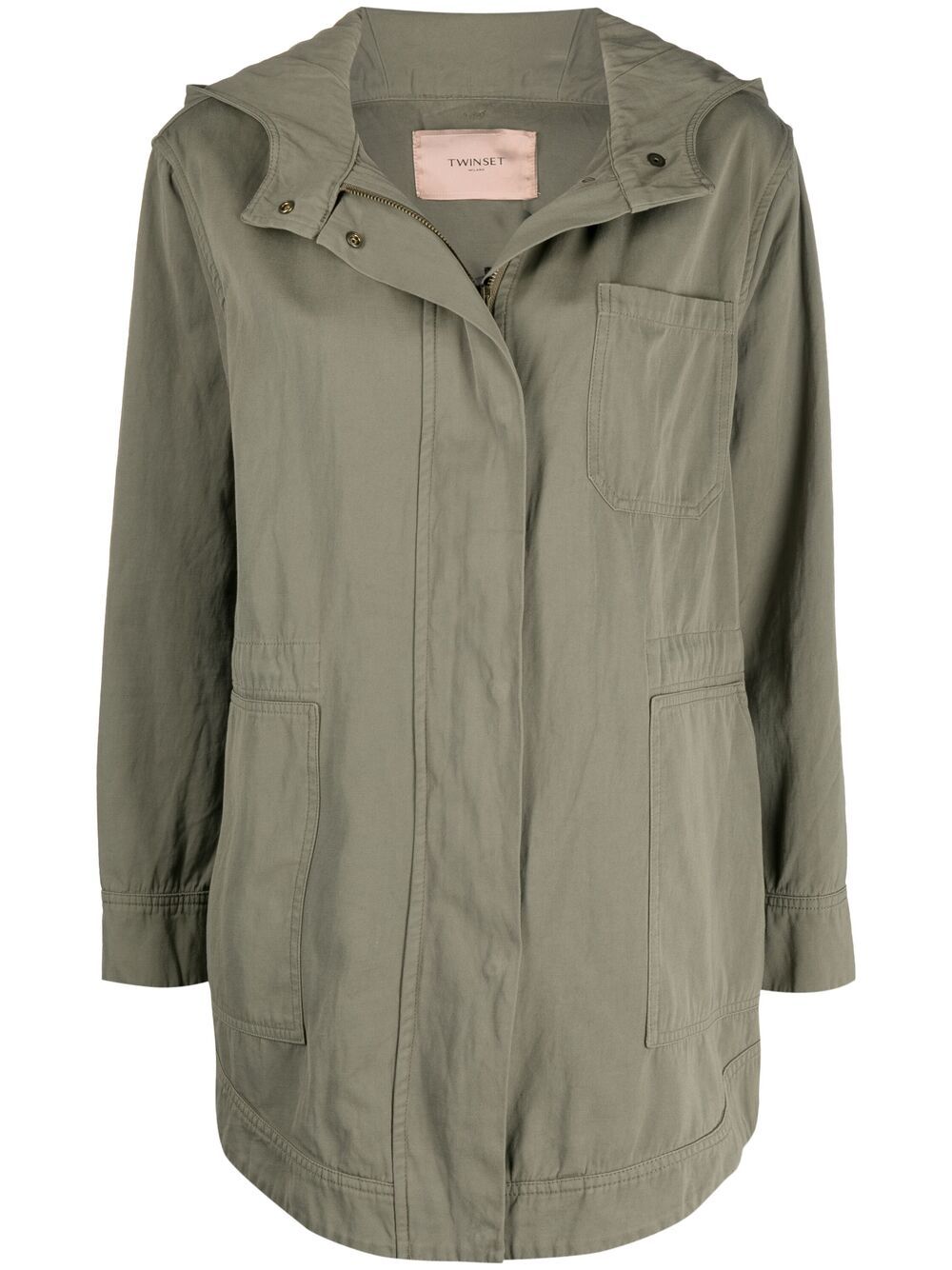 Hooded long-sleeve jacket - Green