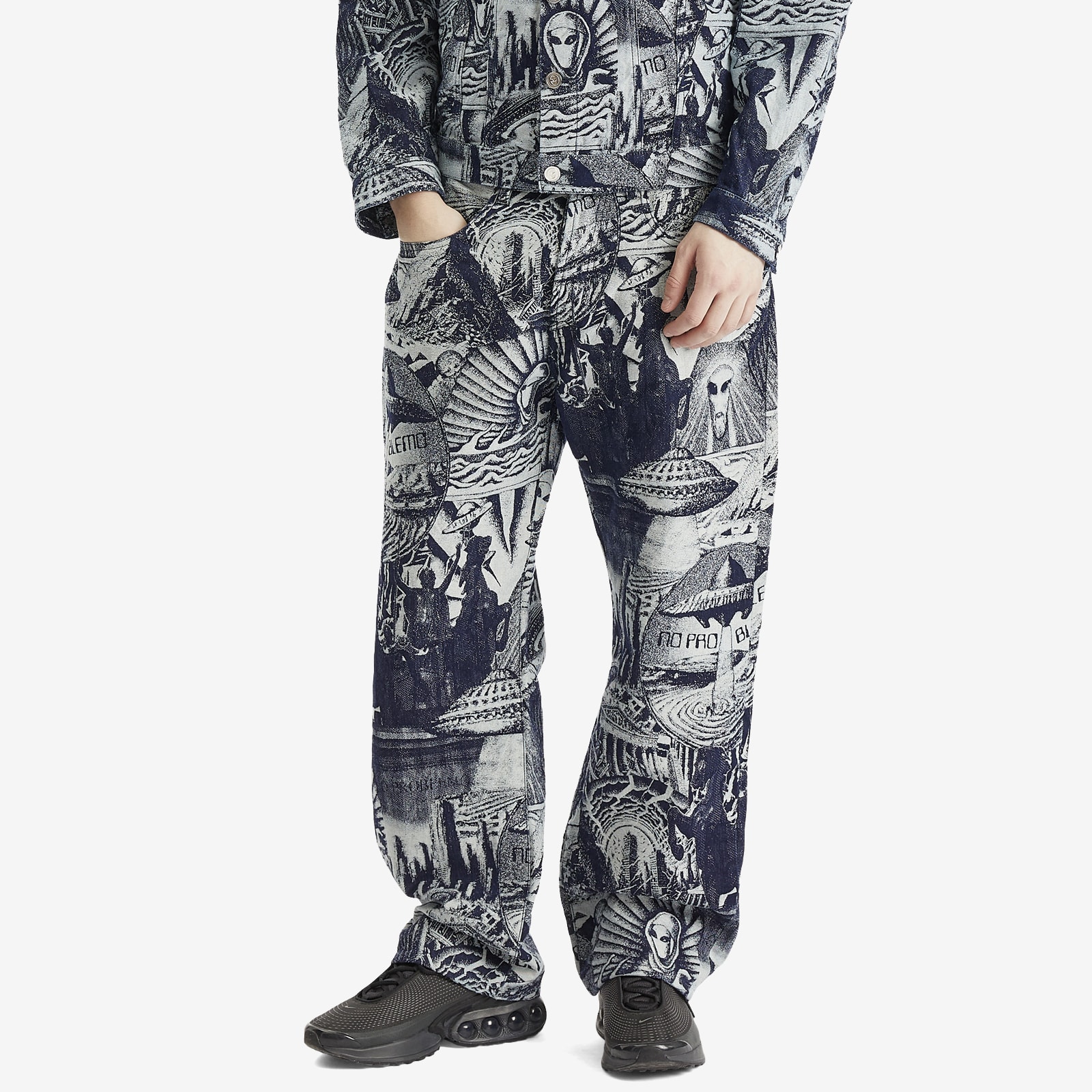 No Problemo Men's Apocalypse Jacquard Bagi Jean in Blue