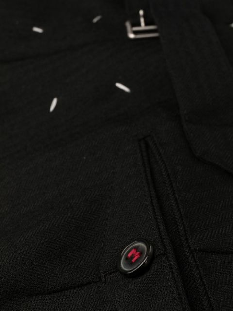 High-waisted wool trousers