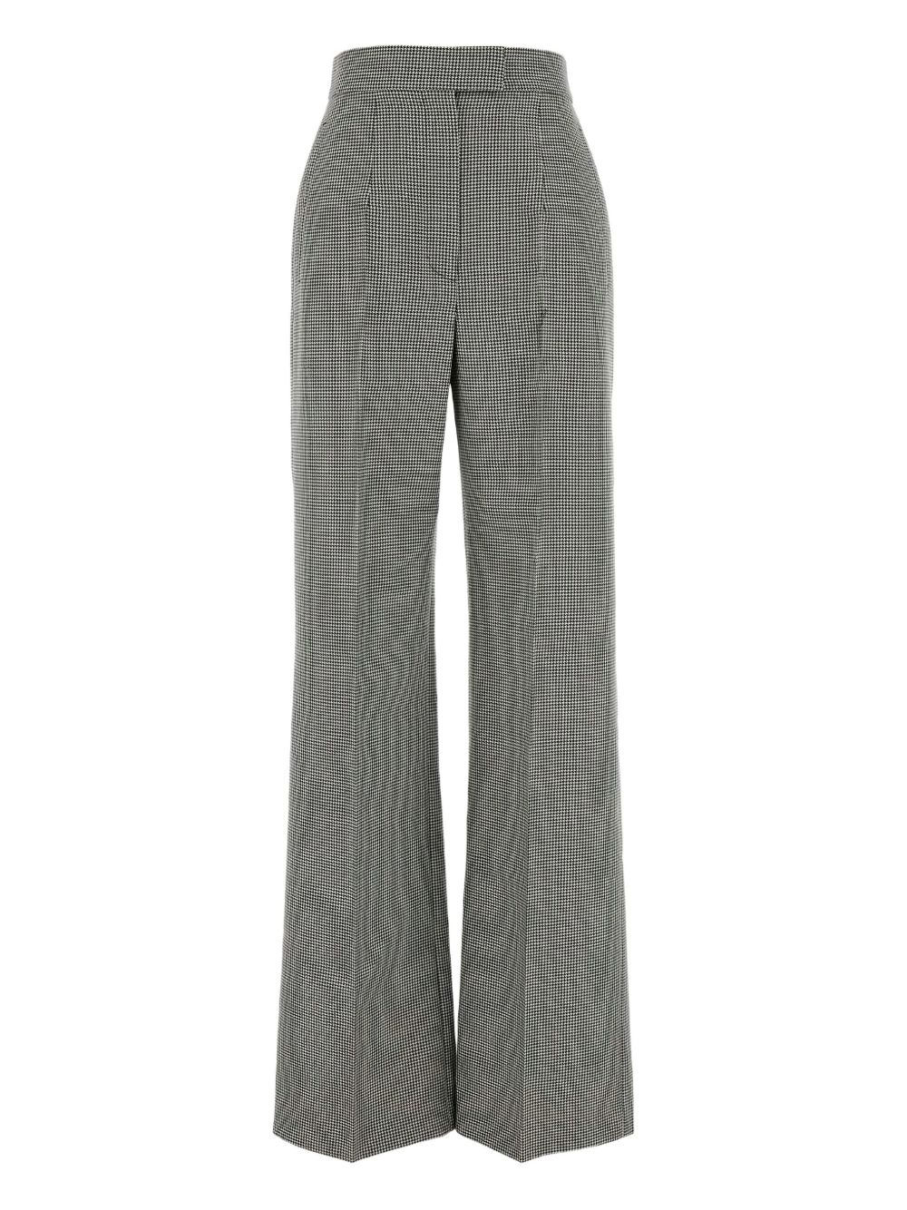 Alexander McQueen houndstooth wool trousers - Black