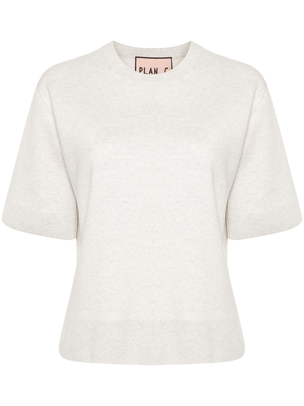 Mélange knitted T-shirt - Grey