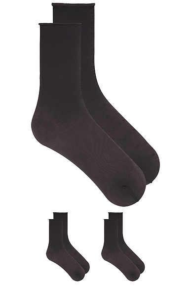 SWEDISH STOCKINGS Lina Sheer Socks in Black - Black. a